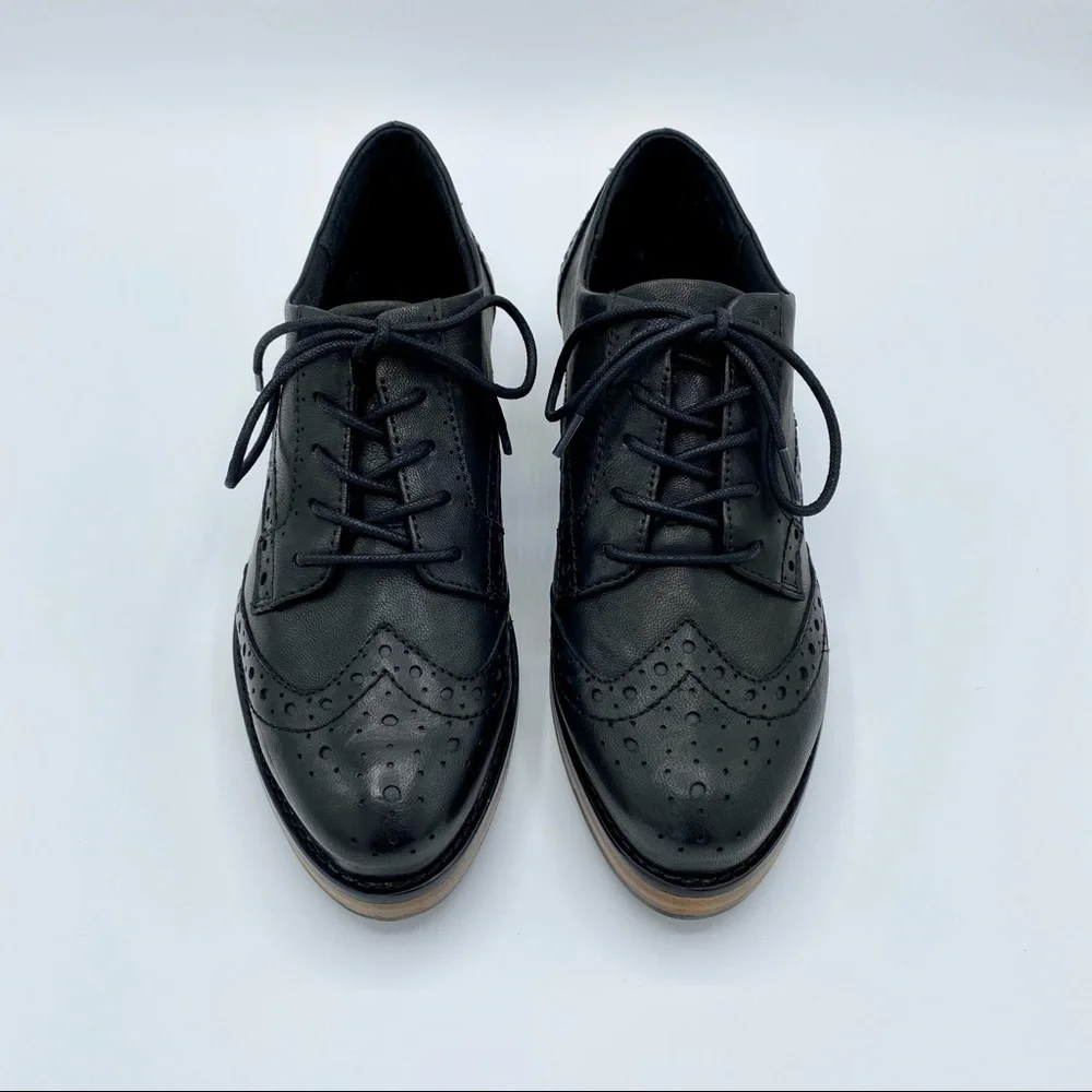 Kelsi Dagger Brooklyn Black Thorton Lace-Up Oxford Size 5.5